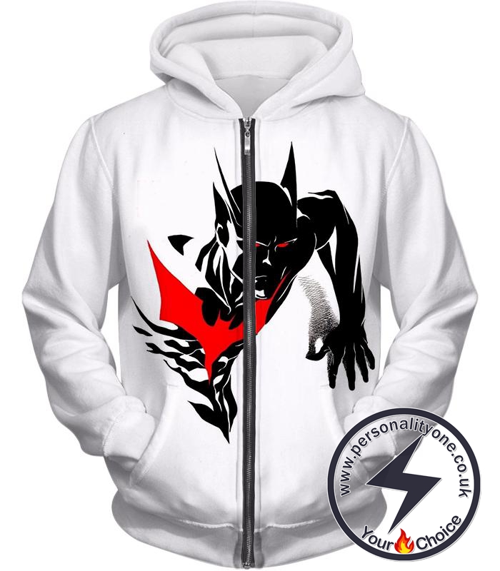 Amazing Evolution Batman Beyond Promo White Zip Up Hoodie